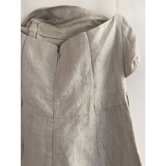 Tart Collections | Linen Jumper Womens Size M Beige Strapless Romper - Picture 7 of 10